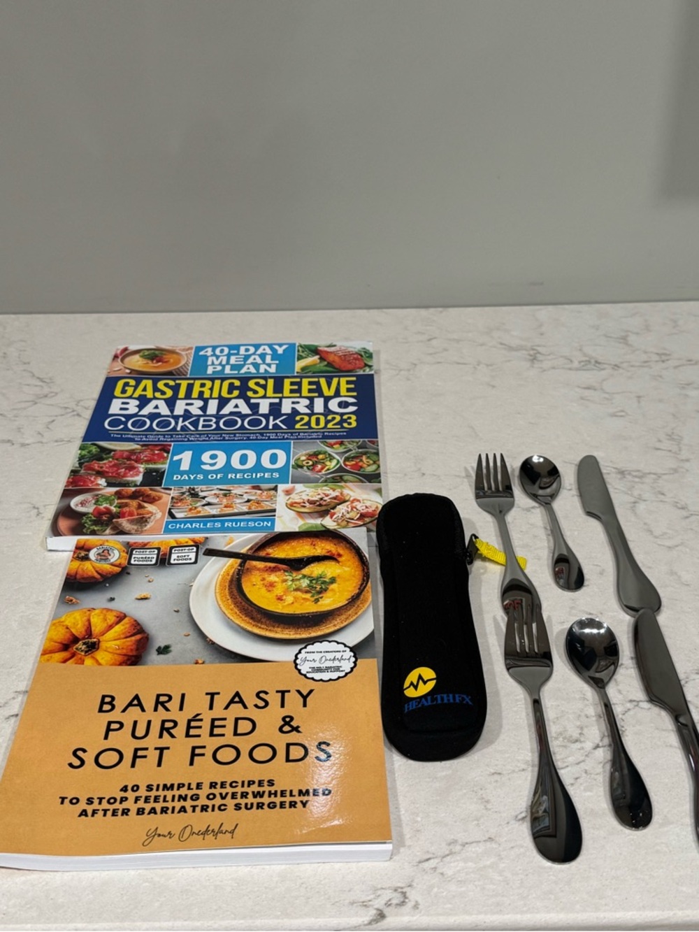Bariatric Cookbooks + Utensil Set Bundle